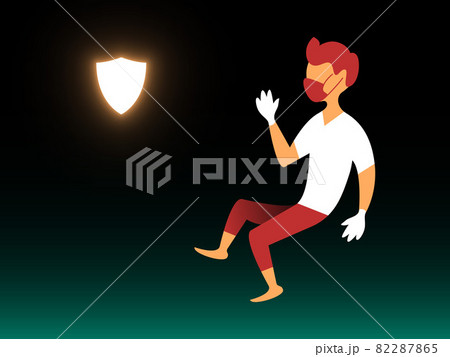 Vector mask and gloves in gradient style. Editable illustration Vector mask and gloves in gradient style. Editable illustration 82287865