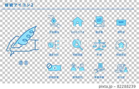 Simple icon set 2 of various inheritance, vector material 82288239