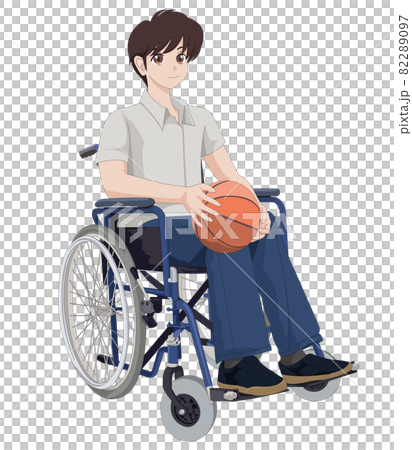 坐在輪椅上的男孩 82289097