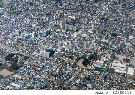 高崎線鴻巣駅付近を空撮 高崎線鴻巣駅付近を空撮 82289618