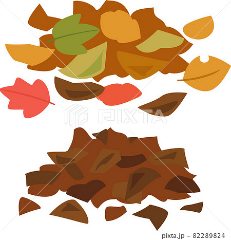 集められた落ち葉と腐葉土のイラスト素材 24 集められた落ち葉と腐葉土のイラスト素材 24