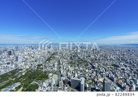 [大阪府]あべのハルカスからの大阪市街の風景 82289834
