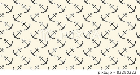 Nautical seamless pattern with geometric ship anchors 82290222