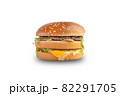 Beef cheese burger isolated on white background 82291705