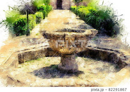 View of the Andalusian Gardens in The Kasbah of the Udayas ancient fortress in Rabat in Morocco View of the Andalusian Gardens in The Kasbah of the Udayas ancient fortress in Rabat in Morocco 82291867