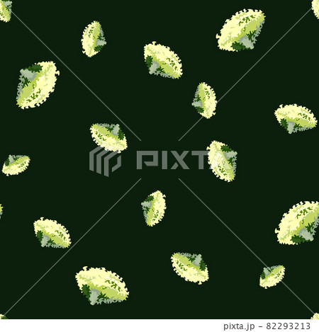 Seamless pattern lola rosa salad on sdark green background. Simple ornament with lettuce. 82293213