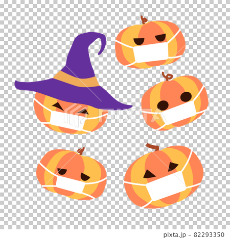 Halloween illustration pumpkin mask Halloween illustration pumpkin mask 82293350