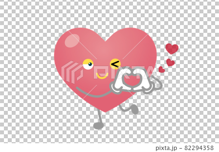矢量圖的心髒字符（求愛行為） 82294358
