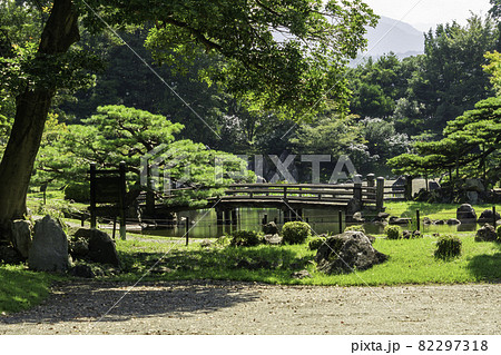 彦根城 玄宮楽々園 玄宮園庭園 七間橋 滋賀県彦根市 彦根城 玄宮楽々園 玄宮園庭園 七間橋 滋賀県彦根市 82297318