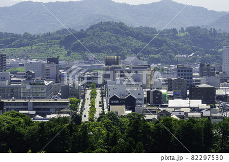 彦根城からの眺望　彦根駅前　滋賀県彦根市 82297530