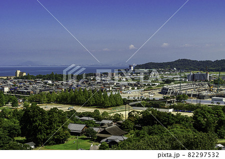  彦根城からの眺望　松原方面　滋賀県彦根市 82297532