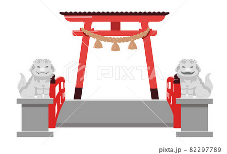神社 狛犬 橋のイラスト素材 2977 神社 狛犬 橋のイラスト素材 2977