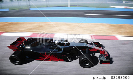 Race car. Very fast driving. Succes concept. 3d rendering. 82298506