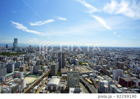 大阪市難波から見た和歌山方面の街並み　俯瞰 82299190