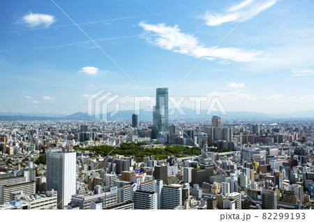大阪市難波から見た天王寺方面の街並み 俯瞰 大阪市難波から見た天王寺方面の街並み 俯瞰 82299193