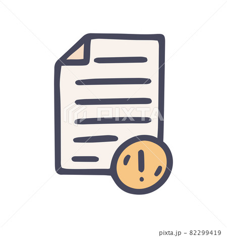 mistake in document color vector doodle simple icon mistake in document color vector doodle simple icon 82299419