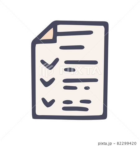 check list color vector doodle simple icon check list color vector doodle simple icon 82299420