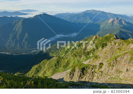 穂高連峰から見る北アルプスの山々 穂高連峰から見る北アルプスの山々 82300394