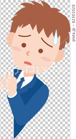 不安そうに覗き込む男子学生 不安そうに覗き込む男子学生 82301028