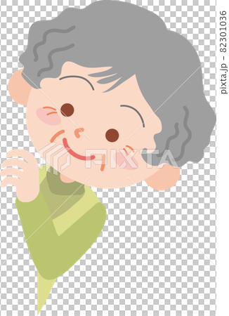 ちらっと覗き込む人 82301036