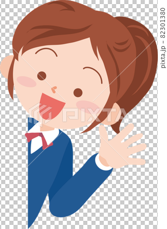 右側からひょっこり顔を出す女子学生 右側からひょっこり顔を出す女子学生 82301380