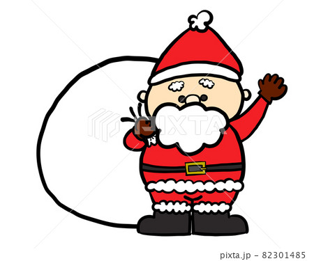 クリスマスに使えるサンタのシンプルでかわいいイラスト。 82301485