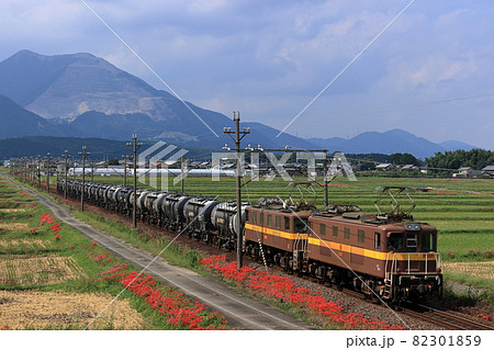 藤原岳と三岐鉄道貨物列車 82301859