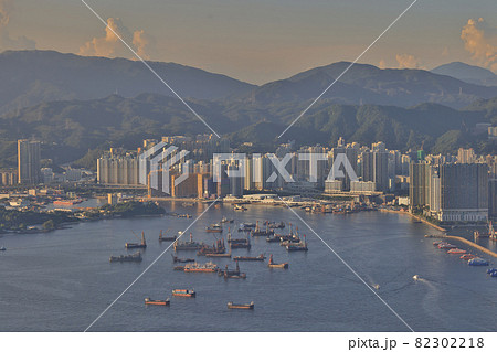 Yau Ma Tei Typhoon Shelter in Hong Kong 4 Sept 2021 82302218