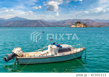 Bourtzi fortress in Greece, Nafplion Bourtzi fortress in Greece, Nafplion 82302315