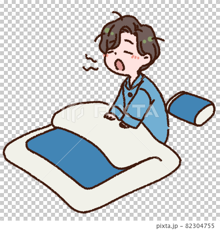 一個男人打哈欠起床 82304755