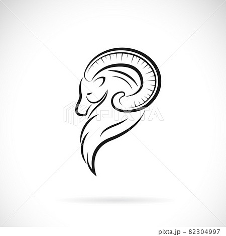 Vector of goat head design on white background. Easy editable layered vector illustration. Wild Animals. 82304997