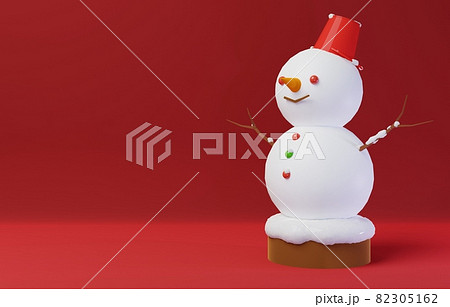 3d素材 かわいい雪だるまのイラスト素材