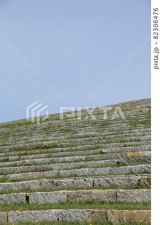 石段、階段、山道、屋外、自然、山、登る、段、段差 82306476