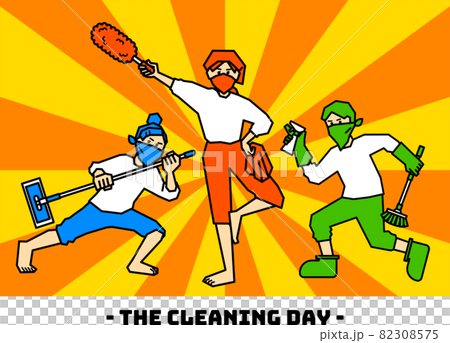 A person who poses with a cleaning tool 82308575
