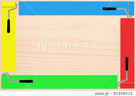 木材の塗装イメージ　コピースペース　 82309415