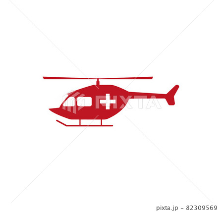 Medical Helicopter icon. Vector illustration, flat design. 82309569