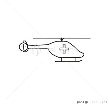Medical Helicopter icon. Vector illustration, flat design. 82309573