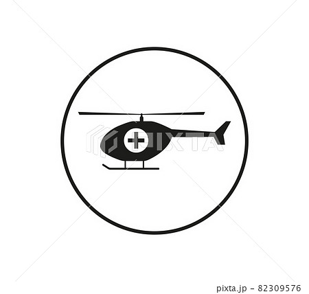 Medical Helicopter icon. Vector illustration, flat design. 82309576