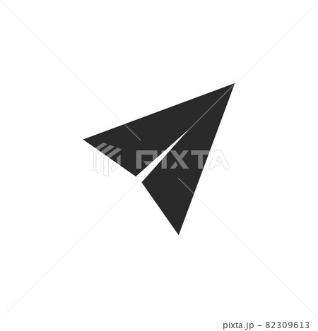 Paper airplane icon. Vector illustration, flat design. 82309613