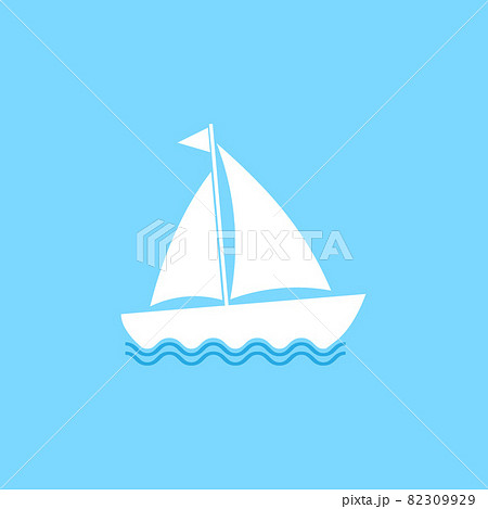 Boat, sail, sailing, ship, yacht icon. Vector illustration, flat design. Boat, sail, sailing, ship, yacht icon. Vector illustration, flat design. 82309929