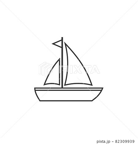 Boat, sail, sailing, ship, yacht icon. Vector illustration, flat design. 82309939