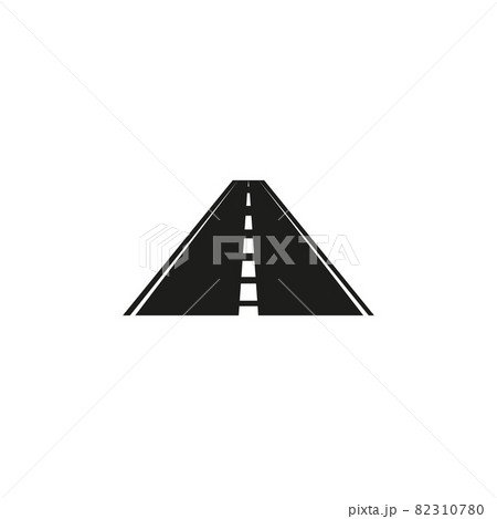 Highway, road, travel icon. Vector illustration, flat design. 82310780