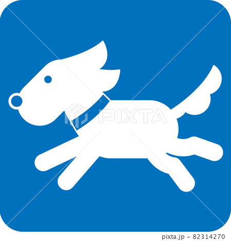 走る犬のピクトグラム 走る犬のピクトグラム 82314270