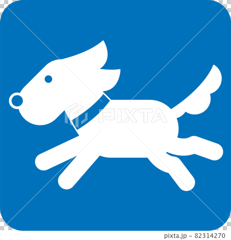 走る犬のピクトグラム 走る犬のピクトグラム 82314270