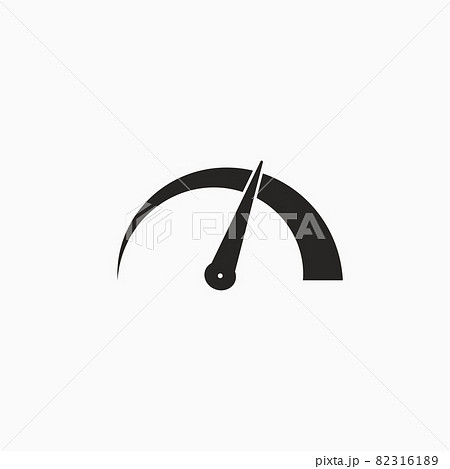 Speed, speedometer icon. Vector illustration, flat design 82316189