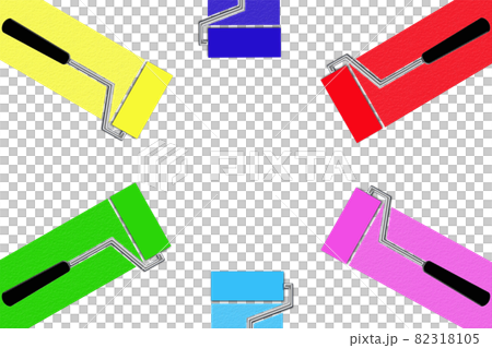 Colorful paint roller, paint color selection image Colorful paint roller, paint color selection image 82318105
