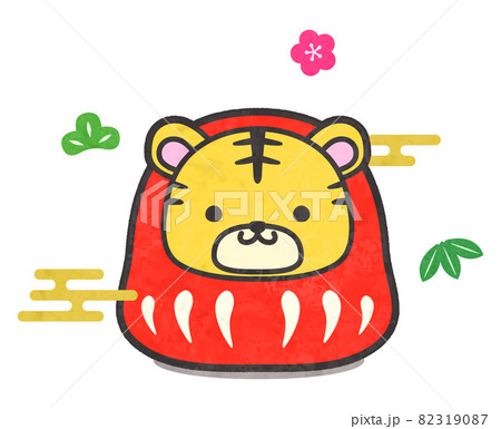 干支・寅のだるまのイラスト 干支・寅のだるまのイラスト 82319087