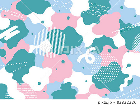 レトロポップなアメコミ風雲模様青系 82322226