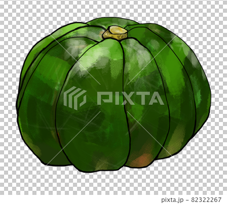 Illustration material of green pumpkin 82322267