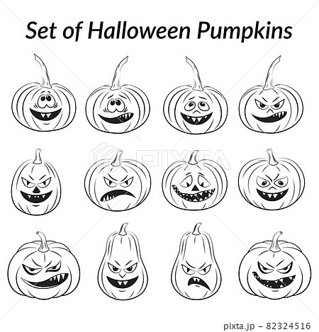 Halloween Pumpkins Set 82324516